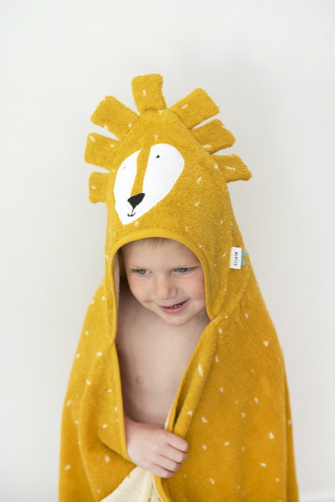 Hooded towel | 75x75cm - Mr. Lion